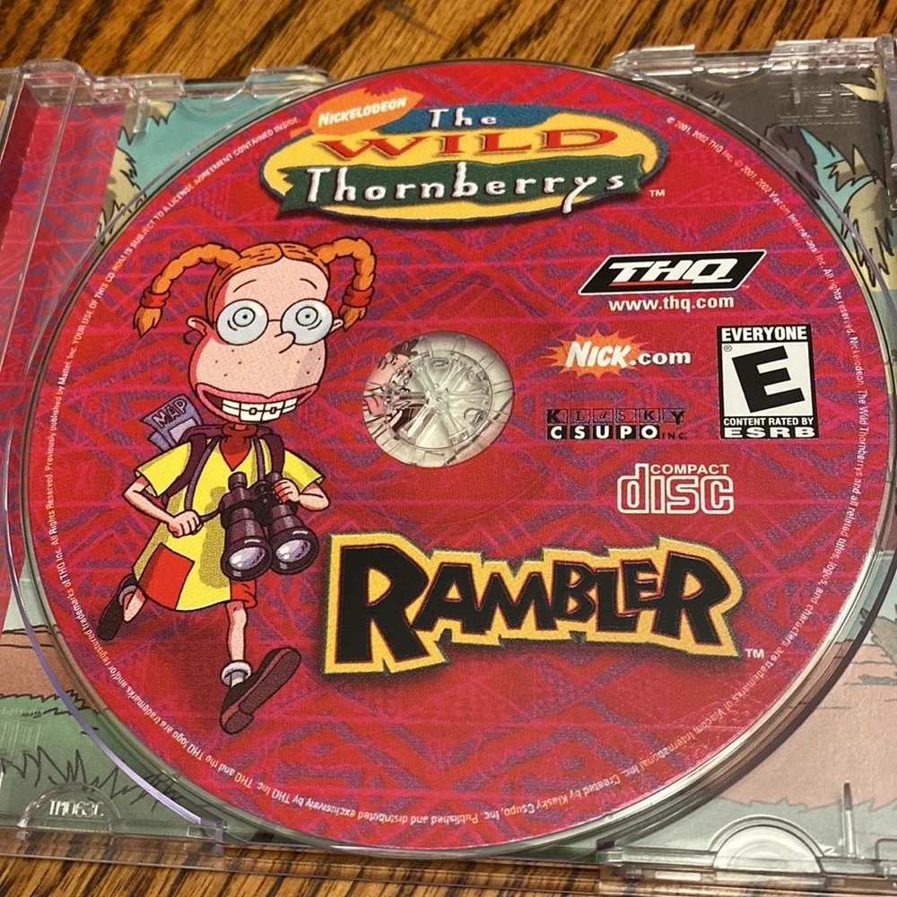 Vintage Y2K Nickelodeon THQ Wild Thornberry’s Rambler PC Game CD-ROM Gaming